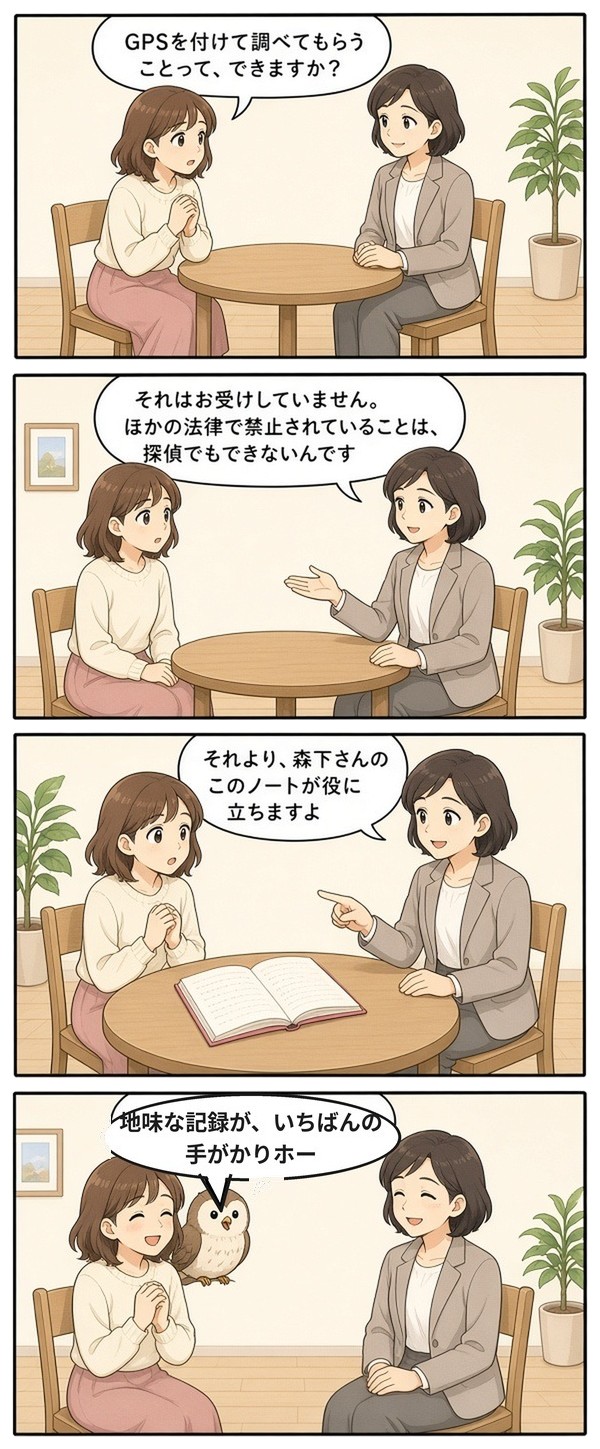 漫画『ゆりの一週間』「探偵でも、できないこと」