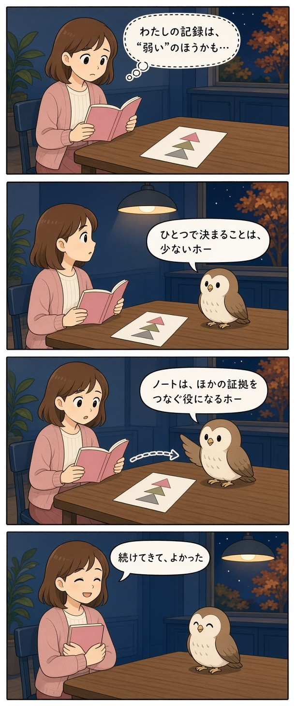 漫画『ゆりの一週間』「わたしのノートは"弱い"？」
