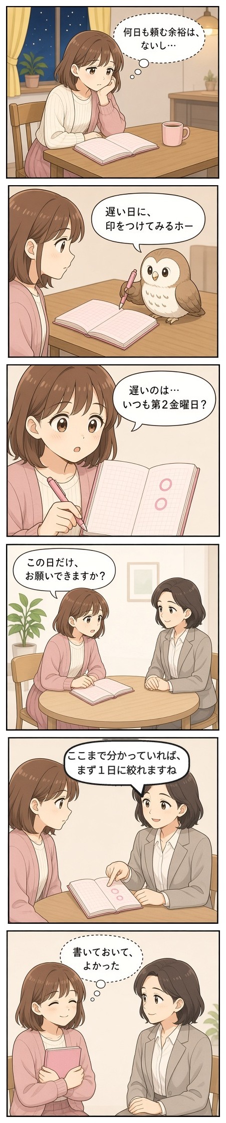 漫画『ゆりの一週間』「ノートが役に立った日」